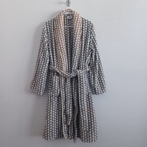 Parachute Robe Womens M Mosaic Pattern Pom Pom Cotton Multi Color Heavyweight